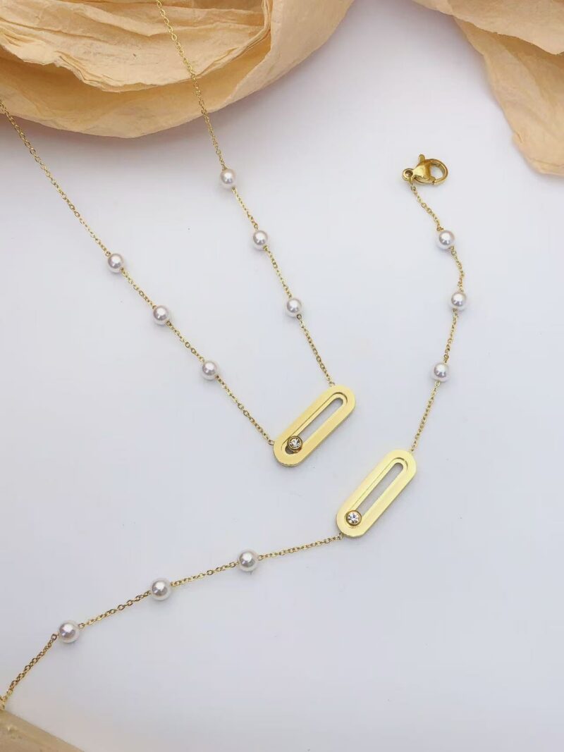 Collier et gourmette en acier