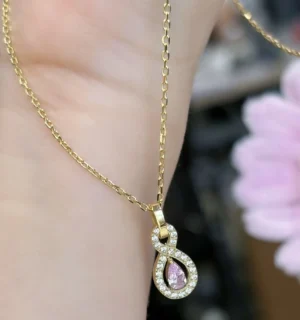 5517 Collier perle rose